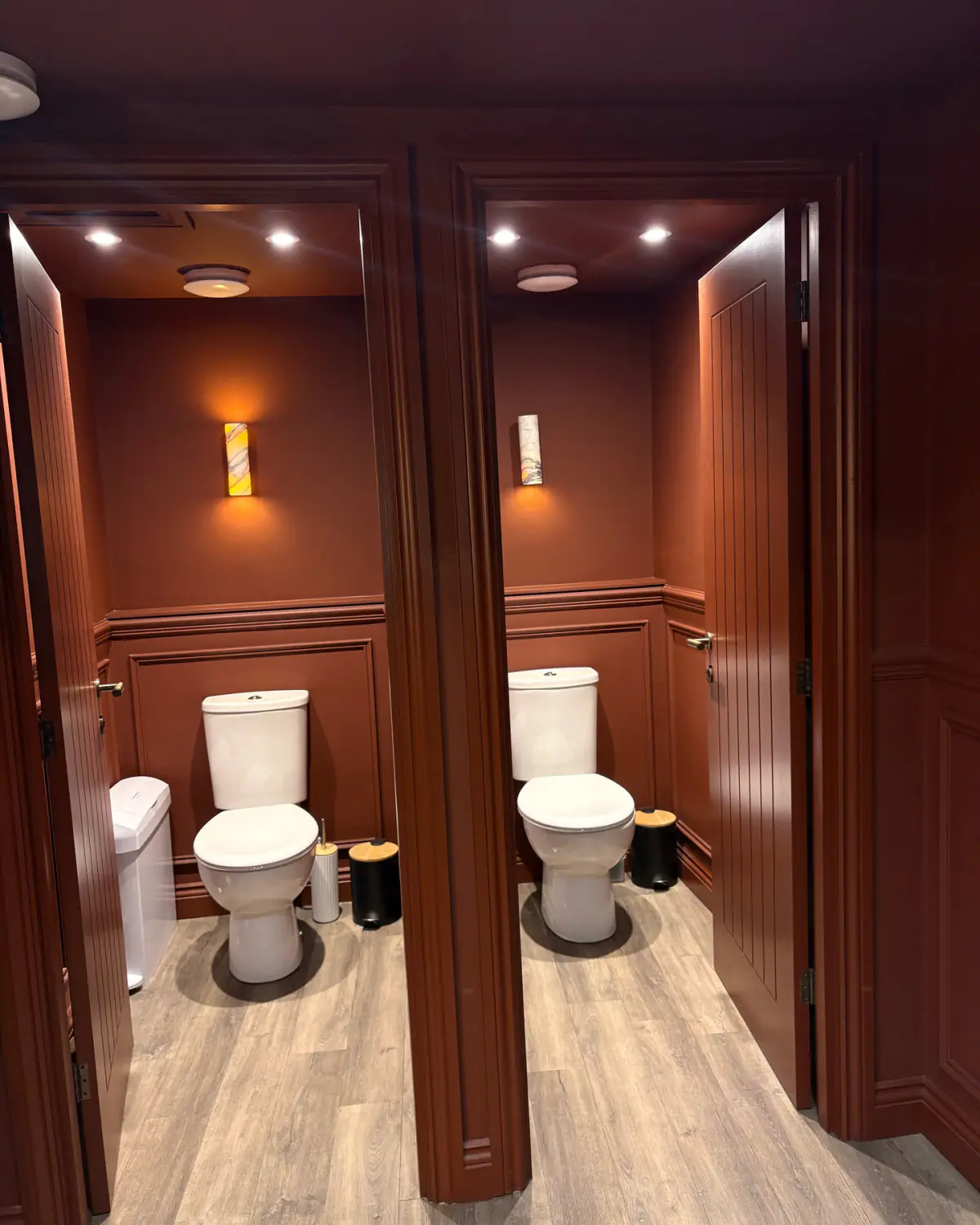 Ladies cubicles with Harbour Oak LVT laid right through