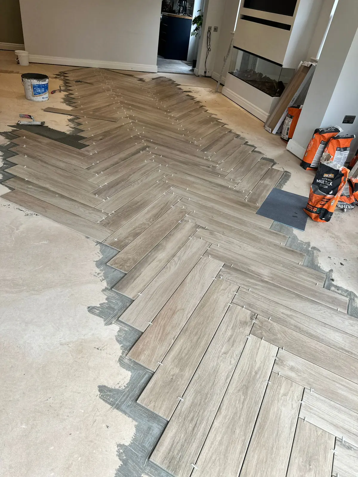 Underfloor heating and plank tiles, five rooms: photo 9 of 10