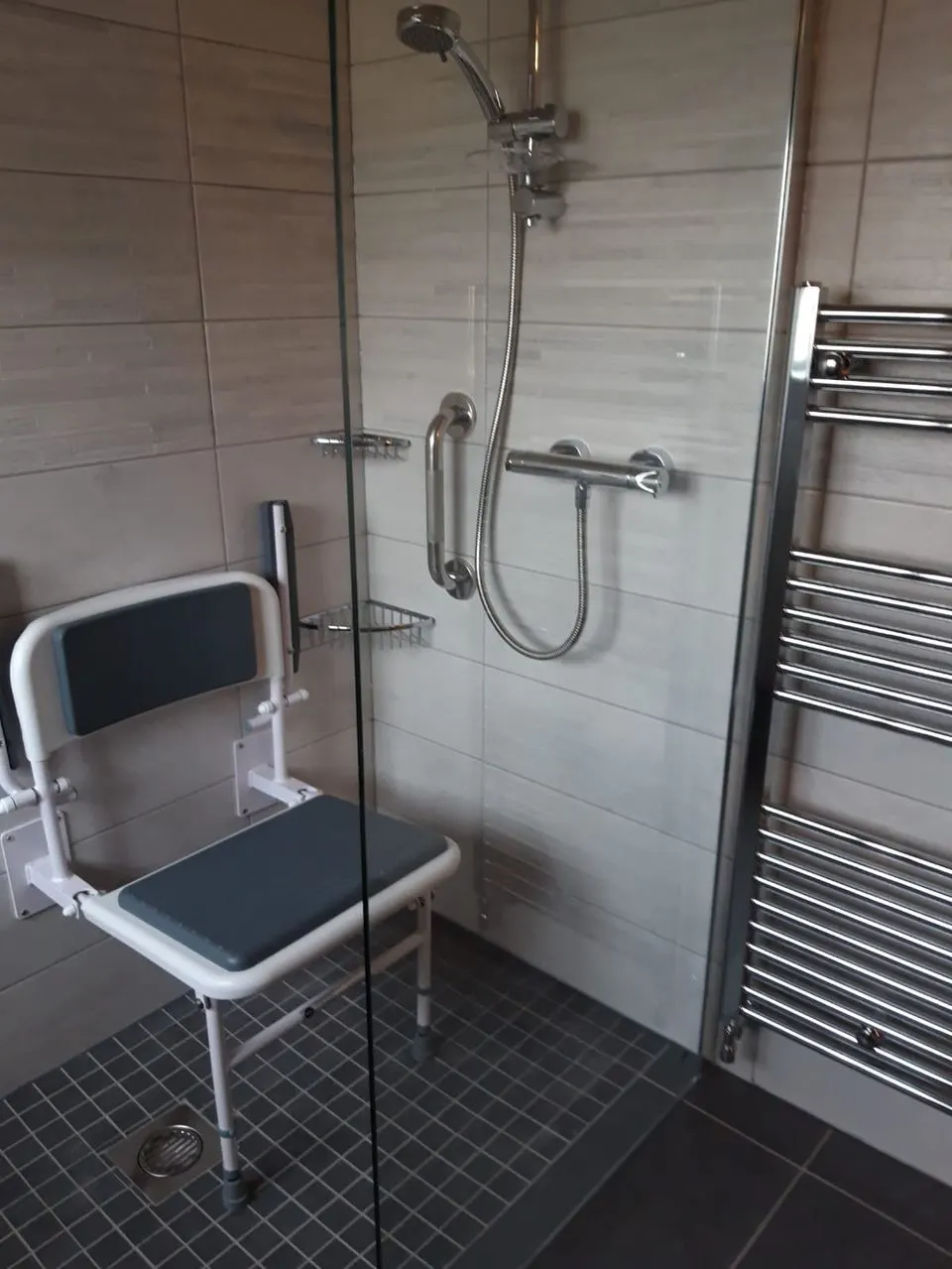 Finished accessible wet room